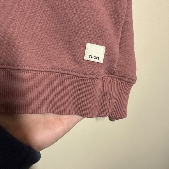 Vuori Sedona Crewneck Sweatshirt Womens Size L Athleisure Relaxed Pullover Pink - Picture 4 of 7